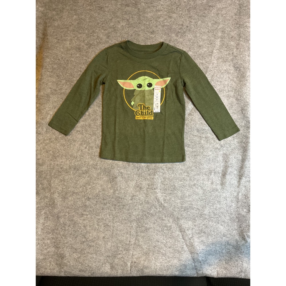 Jumping Beans Star Wars The Mandalorian The Child Grogu Long Sleeve Tee Green 2T